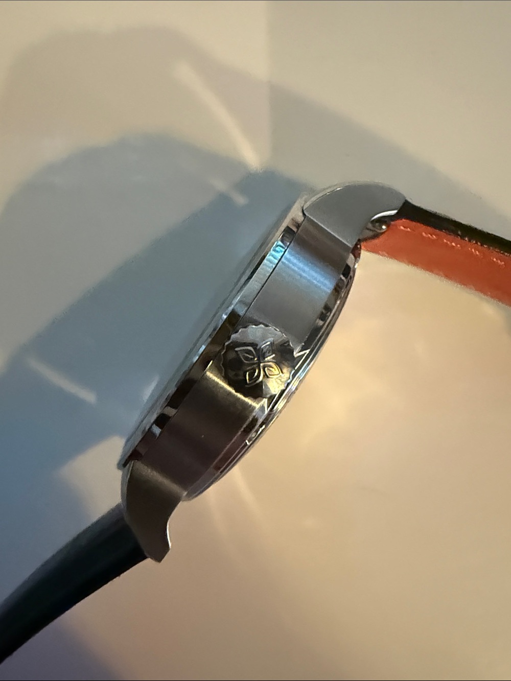 Agelocer Van Gogh moon watch automatic with leather strap exhibition back - Picture 4 of 7